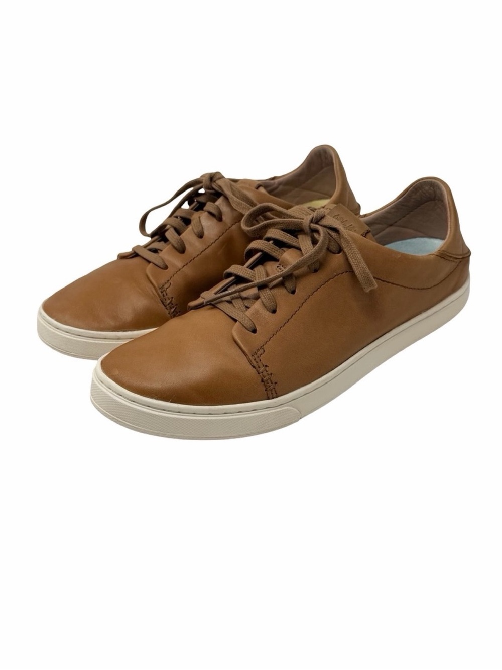 Olukai Pehuea Li’ili Convertible Sneaker Size 8.5 Tan Leather Neutral Comfort